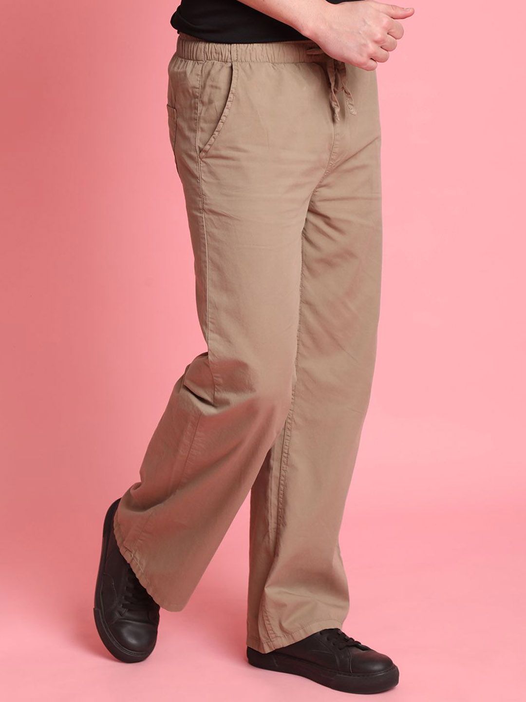 Bene Kleed Men Wide Leg Chino Trousers