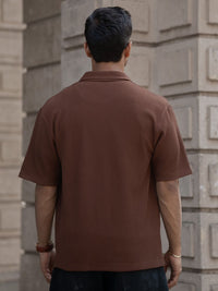 Powerlook Men Textured Oversized Casual Shirt
