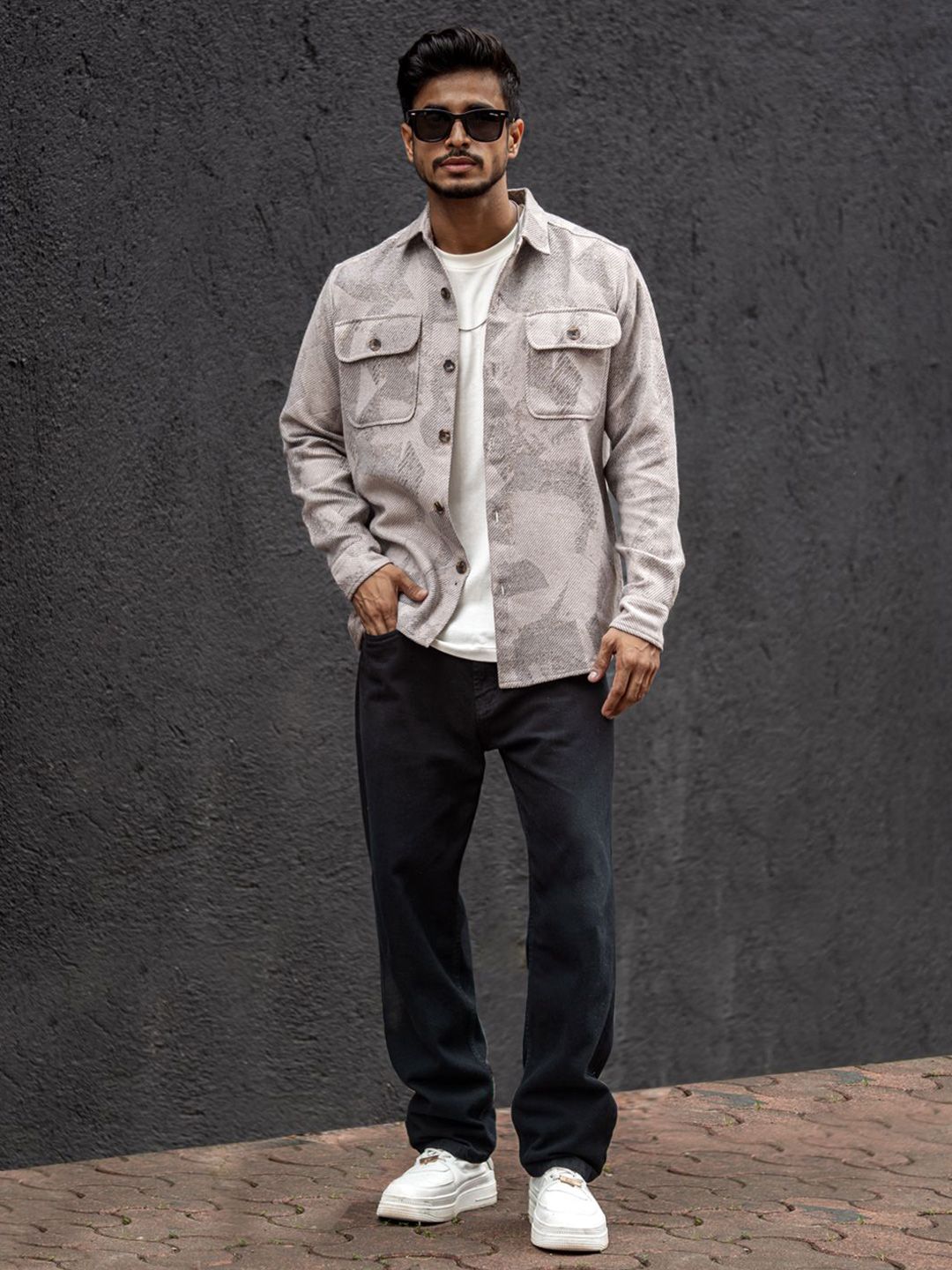 Powerlook Men Opaque Printed Casual Shirt