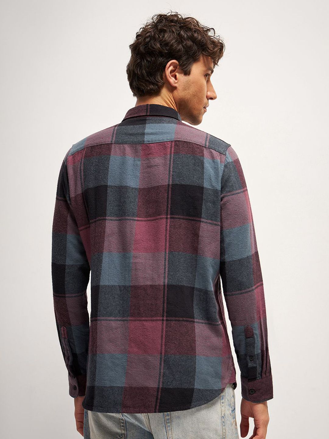 THE BEAR HOUSE Men Slim Fit Opaque Checked Casual Shirt