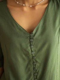 Sanskrutihomes v-neck pendek lengan pendek dengan co-ords