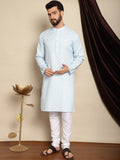 Anouk Ethnic Motifs Printed Mandarin Collar Kurta With Churidar