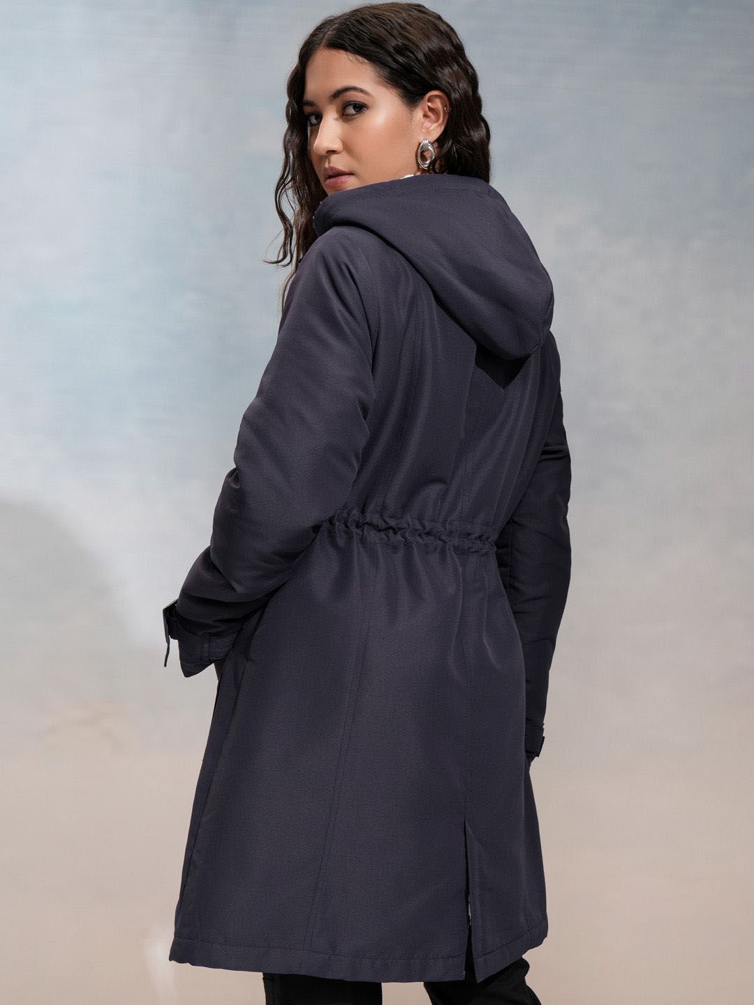 Tokyo Talkies Women Solid Hooded Parka Jacket