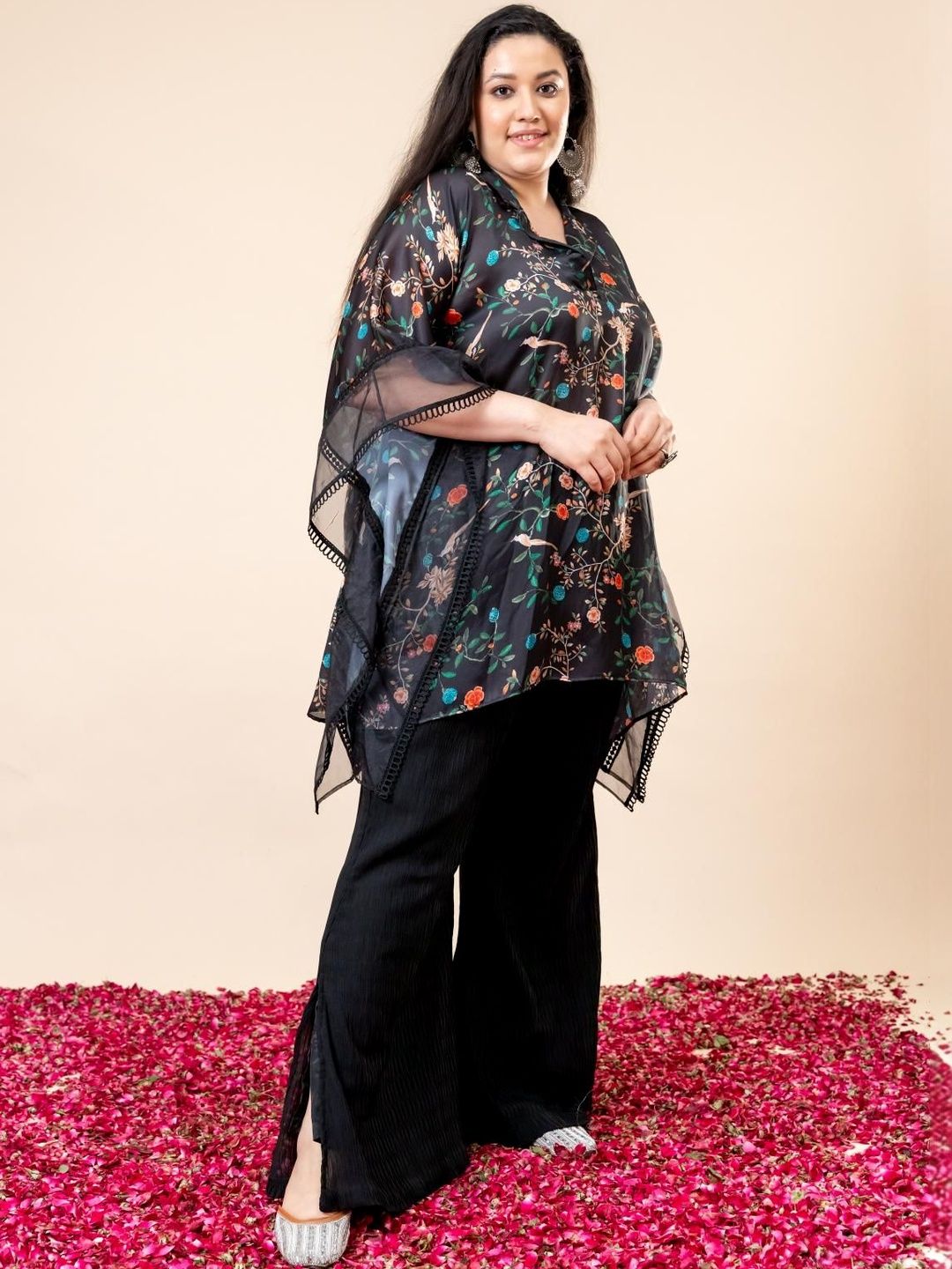 Set Co-Ords Kaftan & Seluar Bercetak Mamicha Gulistan