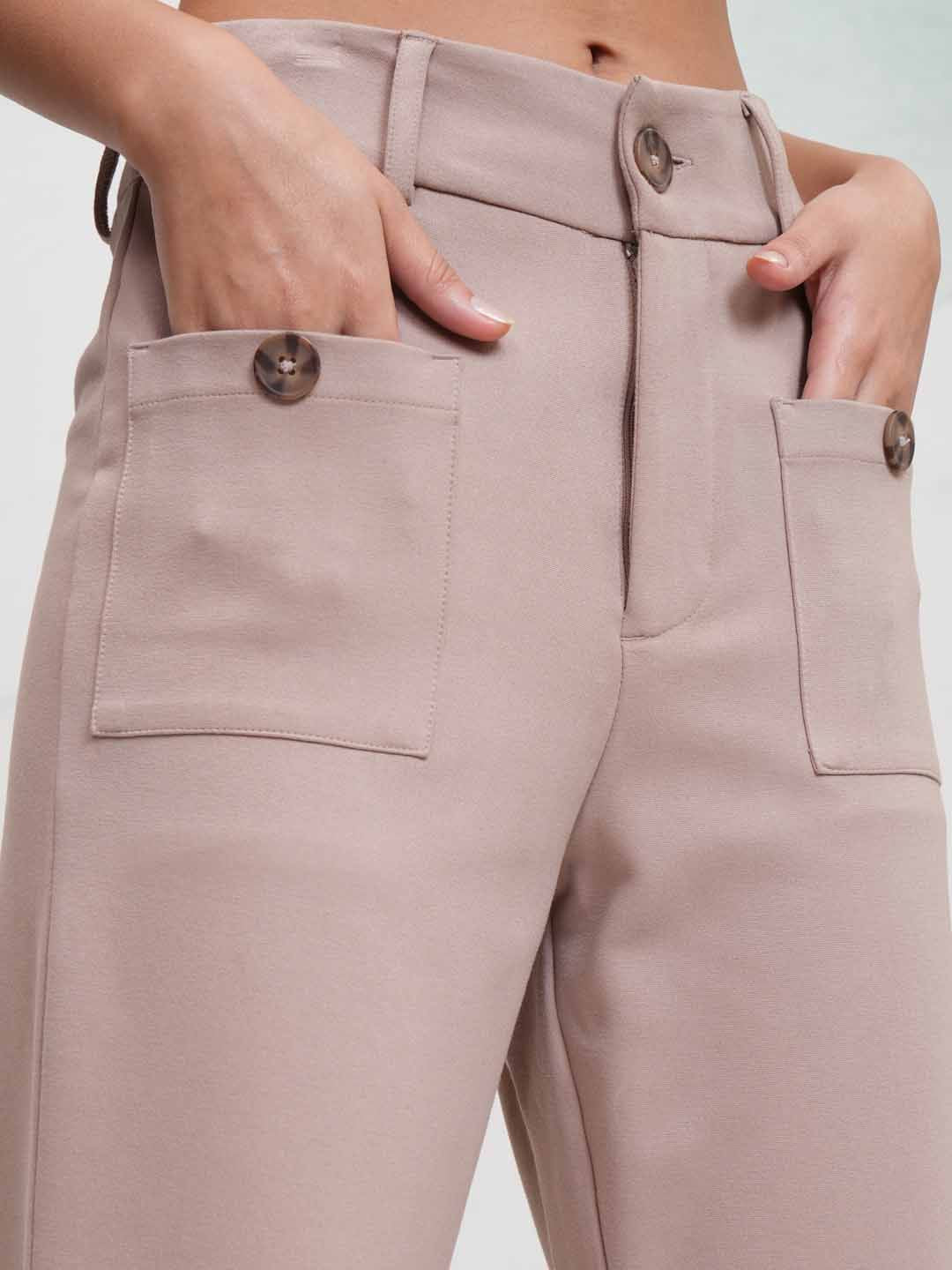 Street By Tokyo Talkies Women High-Rise Flared Trousers