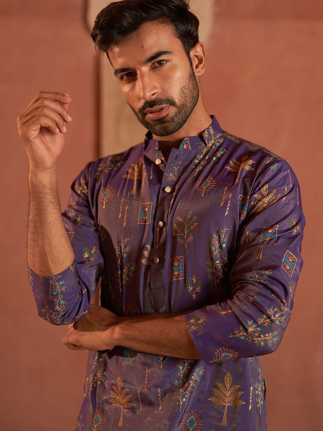 Jompers Men Floral Printed Floral Kurta