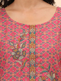 Mamicha Women Ethnic Motifs Printed Regular Pure Cotton Kurta with Trousers & With Dupatta