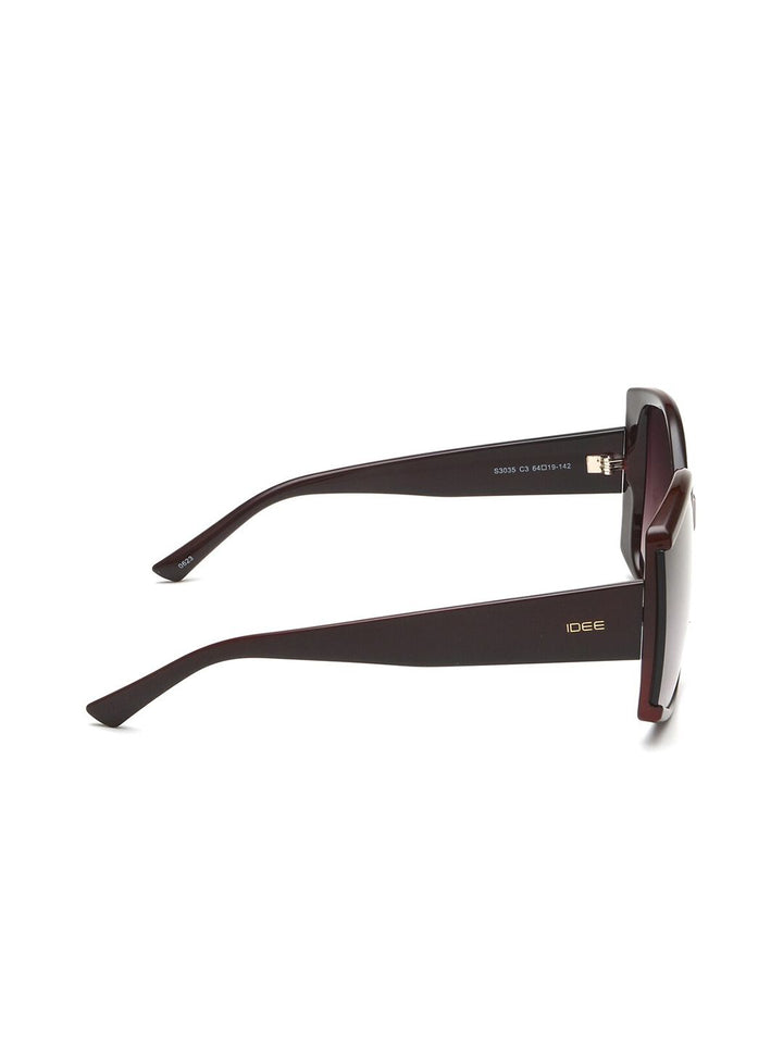 Idee Wanita Cermin mata hitam bujur dengan lensa lensa yang dilindungi UV3035c3sg