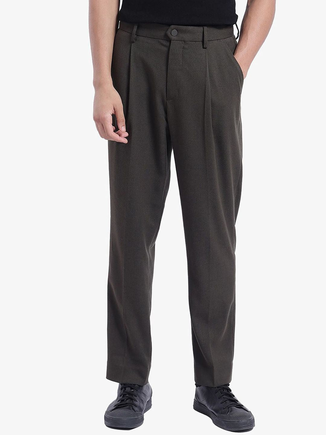 RARE RABBIT Men Loose Fit Regular Trousers