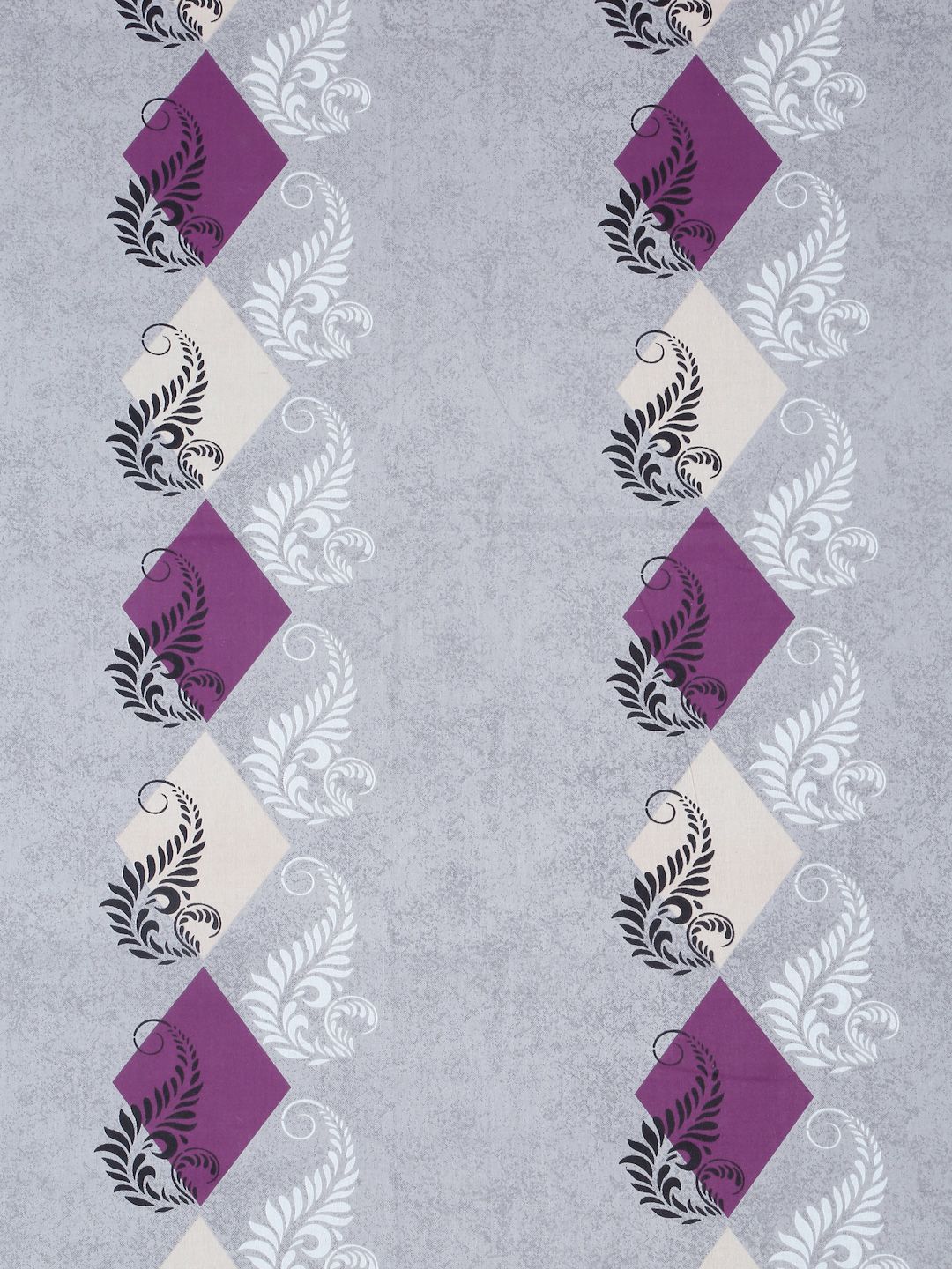 Myntra Elegant Homes Purple & White Printed Set Cadar King 400 Cotton TC Bercetak