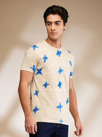 Being Human Men Conversational Printed Round Neck Cotton T-shirt