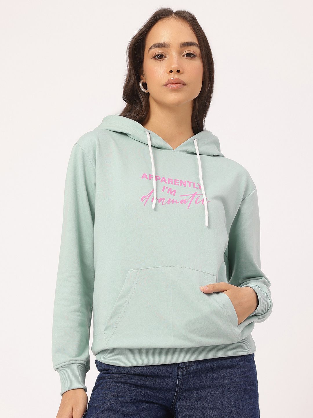 DressBerry Printed Hooded Sweatshirt