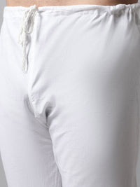 Jompers Men Floral Embroidered Regular Chikankari Pure Cotton Kurta with Pyjamas