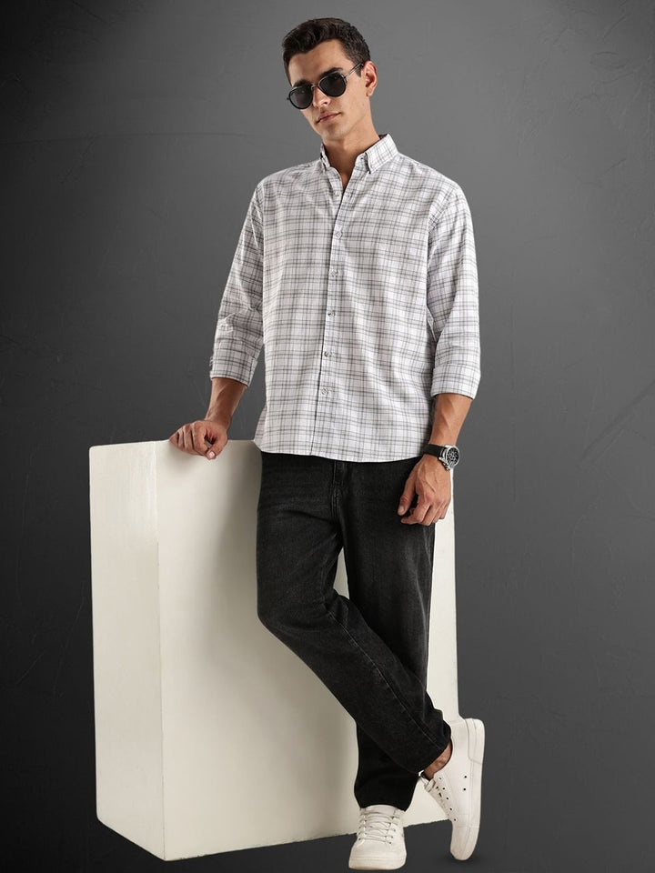 ADRO Standard Tartan Checks Baju Kasual Kapas