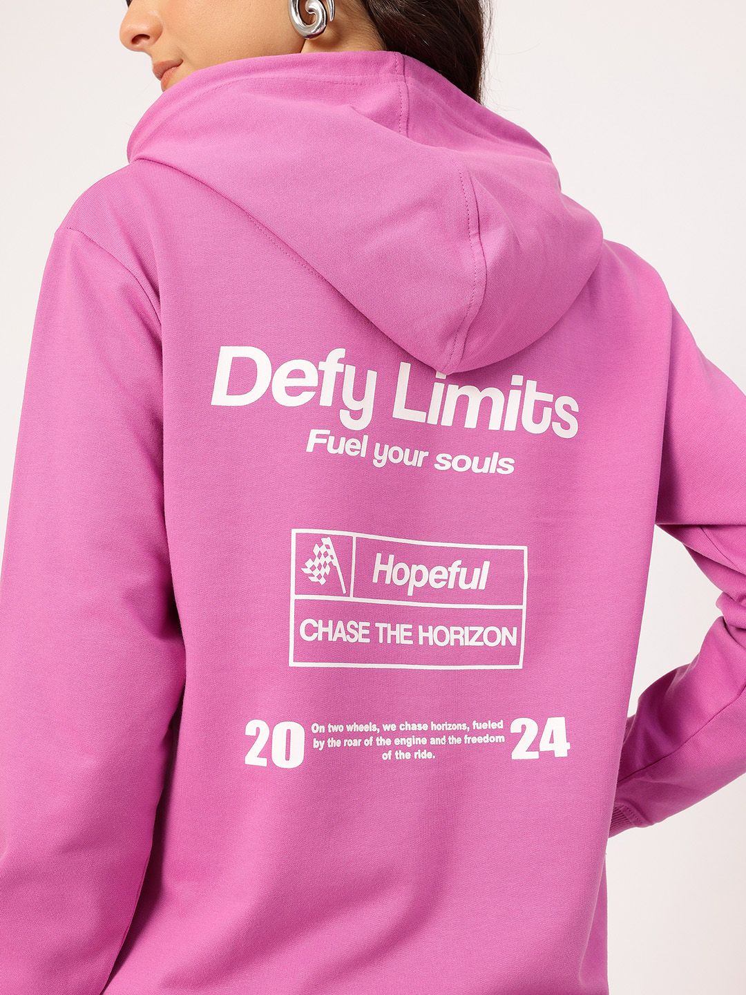 DressBerry Hooded Printed Sweatshirt