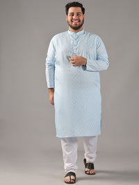 SOJANYA PLUS Size Ethnic Motifs Printed Band Collar Straight Kurta