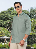 Thomas Scott Premium Slim Fit Spread Collar Linen Casual Shirt