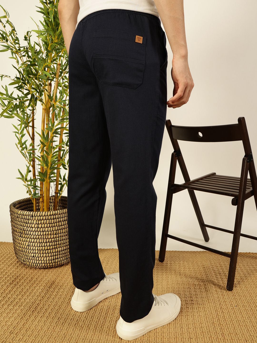 Thomas Scott Men Solid Smart Slim Fit Trousers