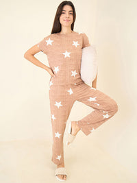 Sweet Dreams Women Printed Top & Pajamas Night Suit