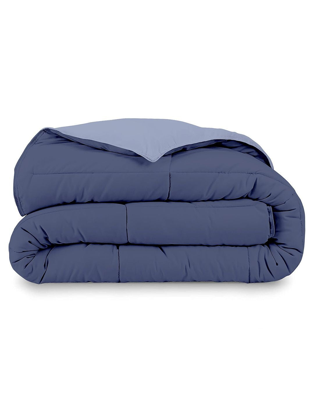 Story@home Lavender & Blue Solid Reversible 240 GSM Heavy Winter Double Bed Comforter