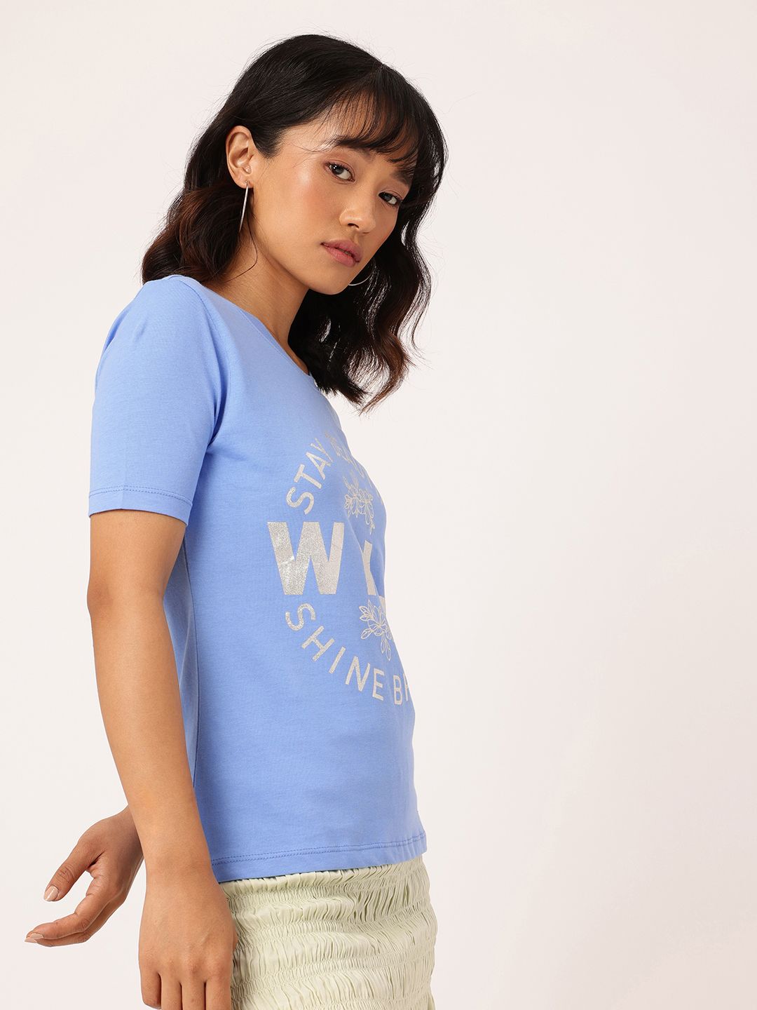 DressBerry Urban Wild Typography Printed Casual T-shirt