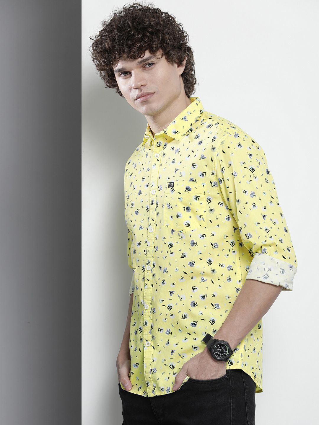 The Indian Garage Co Floral Printed Pure Cotton Casual Shirt