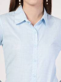 Style Quotient Women Smart Fit Solid Spread Collar Formal Shirt