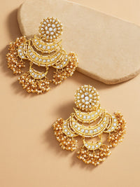 KARATCART Gold-Toned Classic Chandbalis Earrings