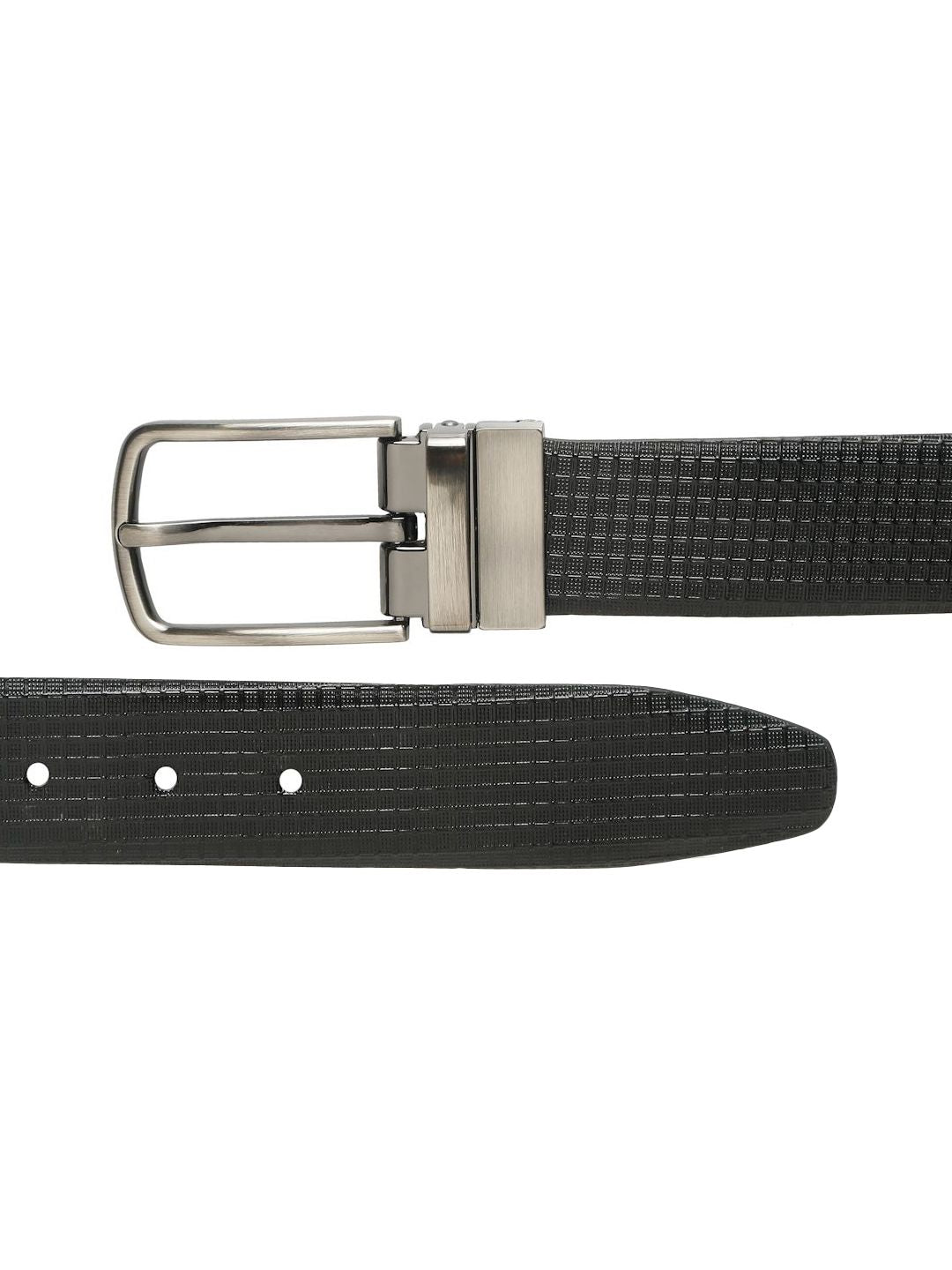 Teakwood Leathers Men Textured Leather Reversible Formal Belt