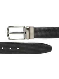 Teakwood Leathers Men Textured Leather Reversible Formal Belt