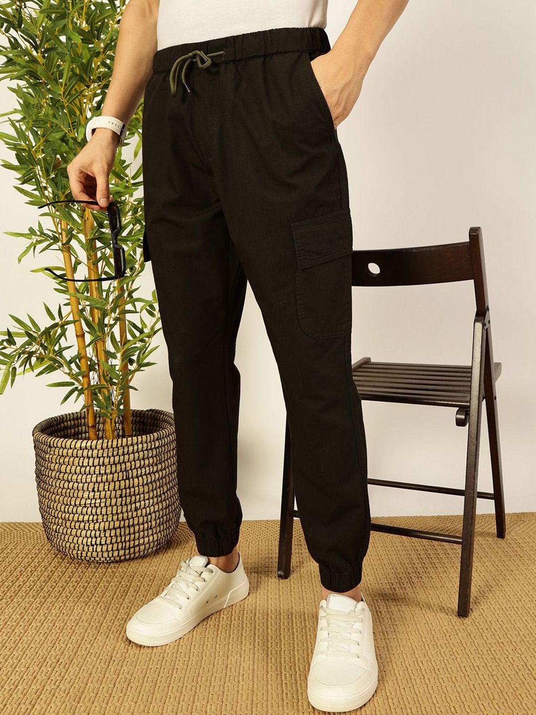 Thomas Scott Men Smart Slim Fit Cargos Trousers