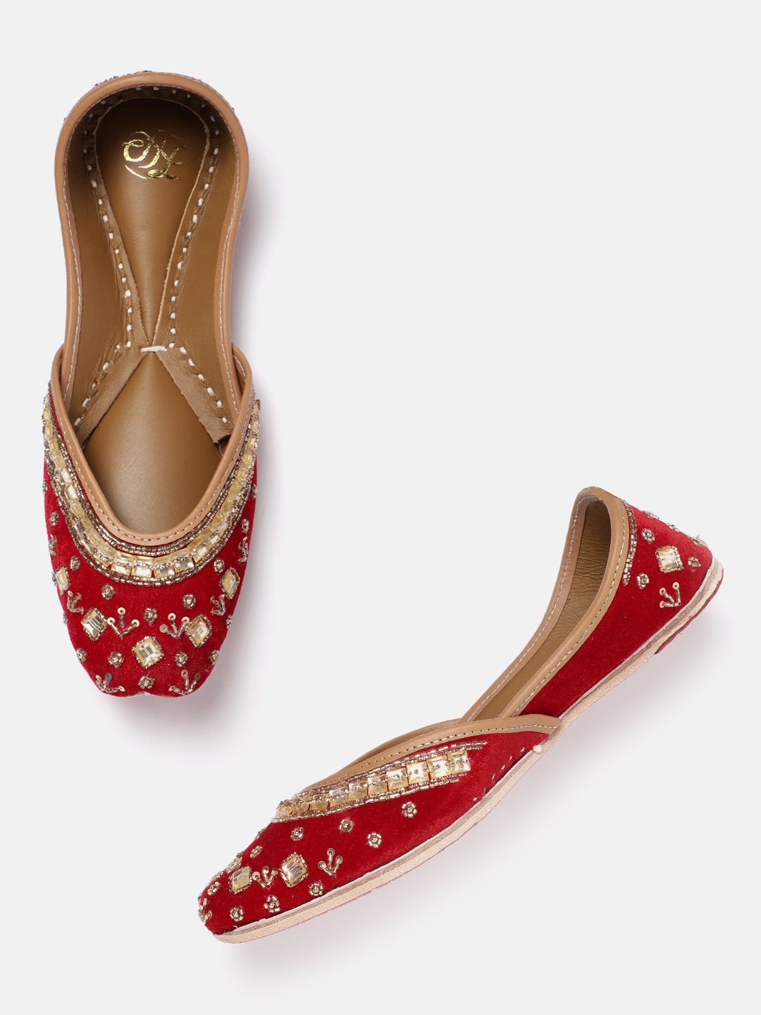 House of Pataudi Embellished Ethnic Mojaris