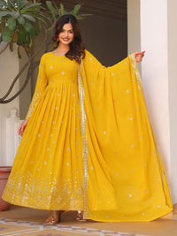KALINI Women Floral Embroidered Regular Kurta with Trousers & With Dupatta