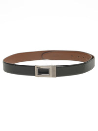 Teakwood Leathers Men Textured Leather Reversible Formal Belt