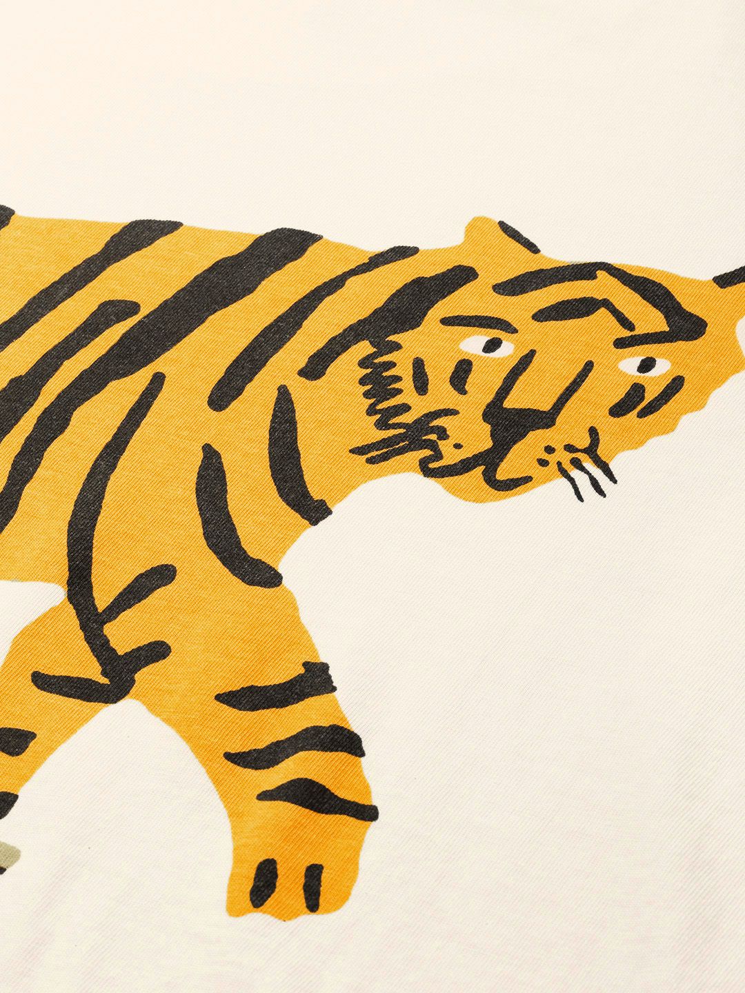 Mr Bowerbird Men Pure Cotton Liberal Fit Tiger Printed T-shirt