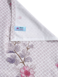 Myntra Elegant Homes Purple & Pink Floral Pure Cotton Set Cadar King 400 TC-2.5mX2.25m