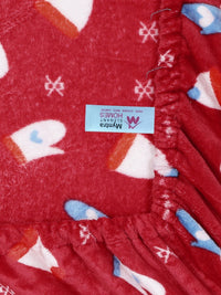 Myntra Elegant Homes Kartun Merah Dilengkapi Cadar Bujang Bulu 300 TC dengan 1 Sarung Bantal
