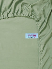 Myntra Elegant Homes Olive Green 400 TC Bedsheet with 2 Pillow Covers