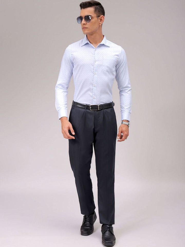 The Indian Garage Co. X Luxe Men Cutaway Collar Checked Slim Fit Formal Shirt
