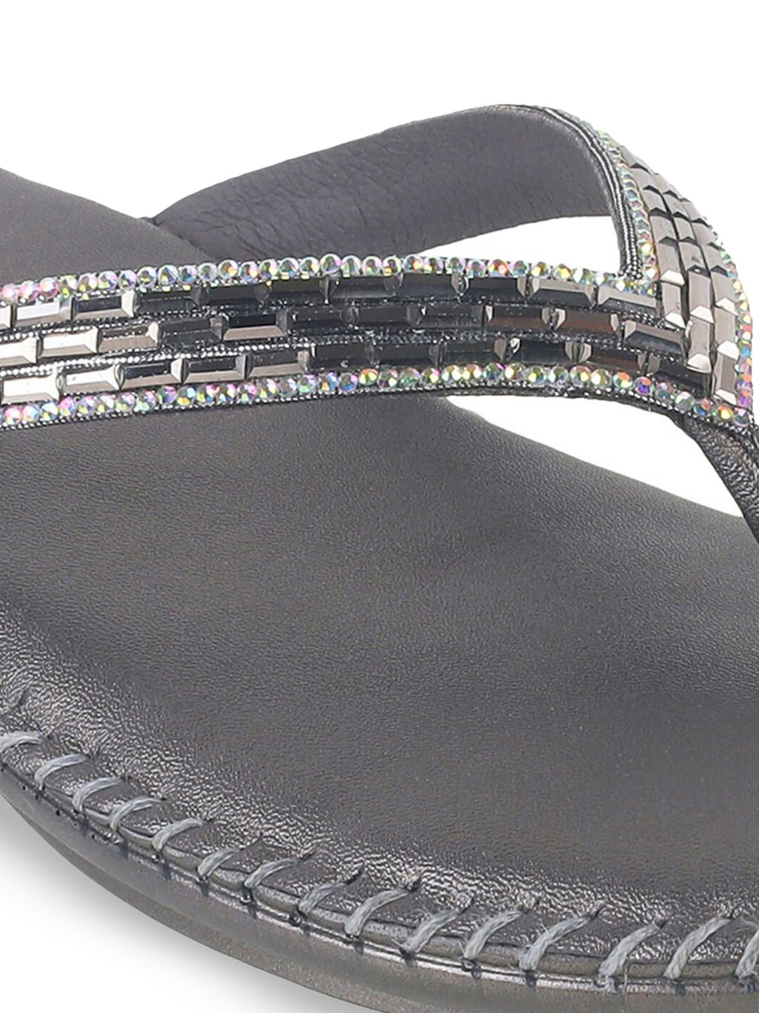 Mochi Women Printed Open Toe Flats