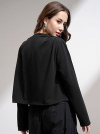 Street By Tokyo Talkies Women Solid V-Neck Full Sleeve Top