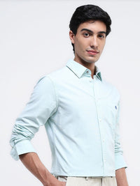 RARE RABBIT Men Comfort Spread Collar Solid Cotton Formal Shirt