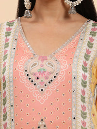 Mamicha Women Floral Printed Regular Pure Cotton Kurta with Palazzos & With Dupatta