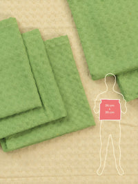 URBAN SPACE Waffle 6Pcs Green Cotton Table Napkins