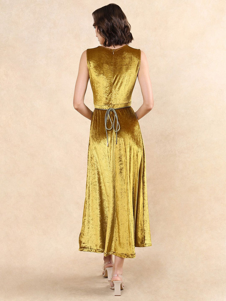 Rareism Women Fit & Flare Cotton Dress