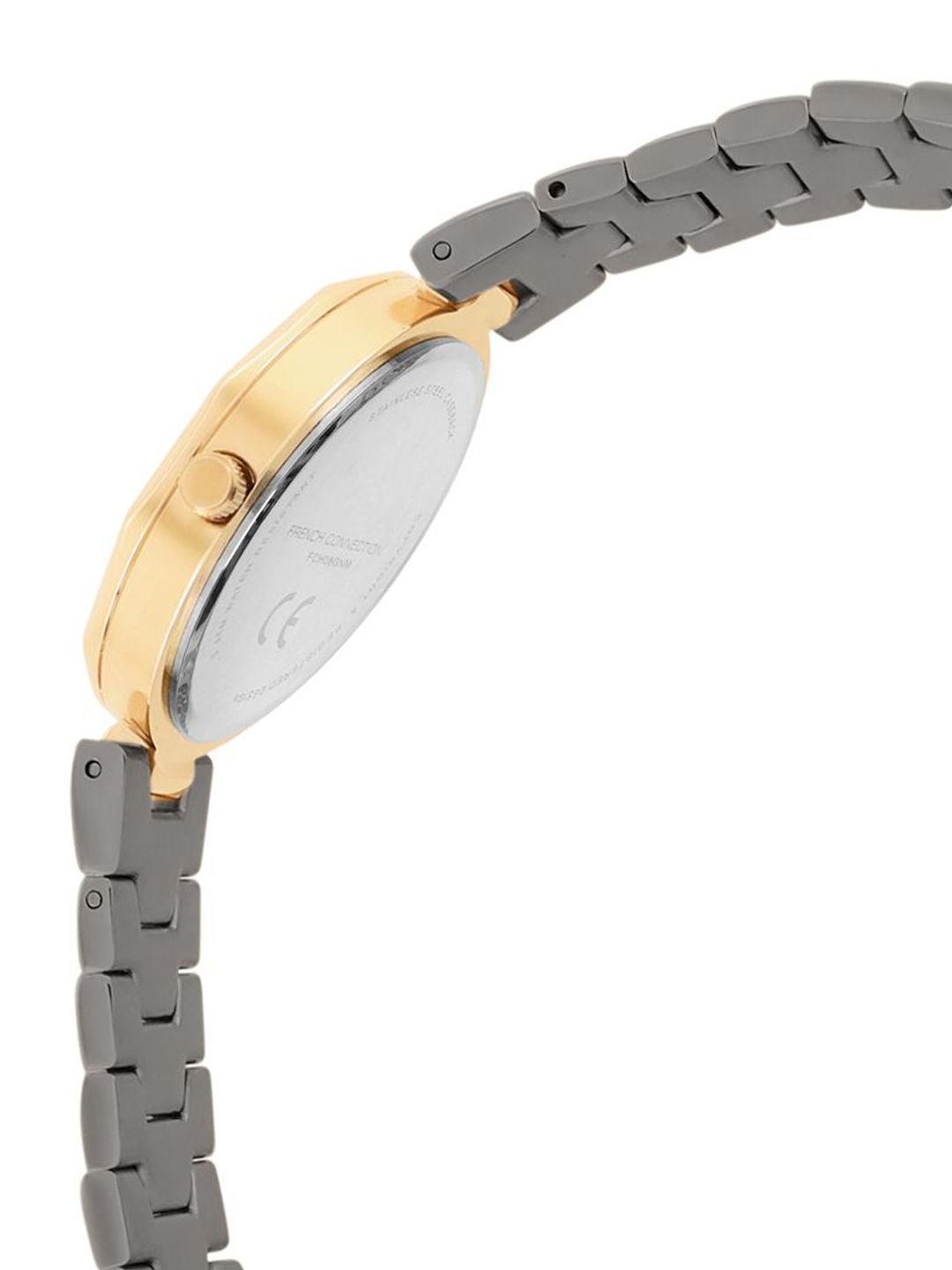 Sambungan Perancis Wanita Dial & Gelang Keluli Tahan Karat Tali Analog Watch FCH08GNM