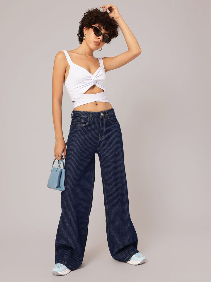 DressBerry Crossover Chaos Twisted Tie-Up Crop Top