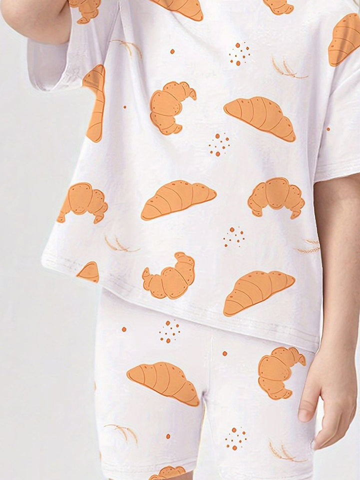 YK Girls Printed T-shirt with Shorts