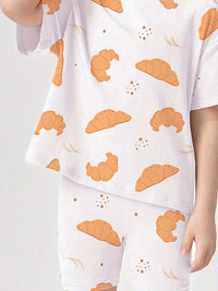 YK Girls Printed T-shirt with Shorts