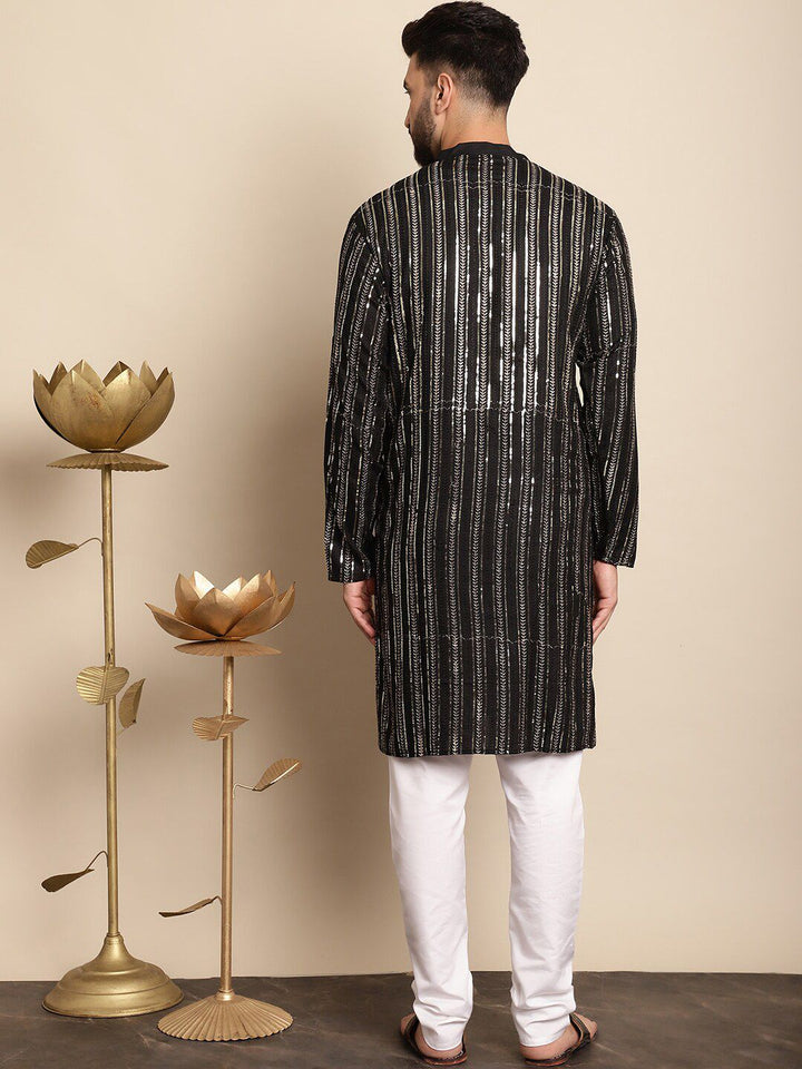 Anouk Leheriya Embroidered Regular Pure Cotton Kurta with Churidar
